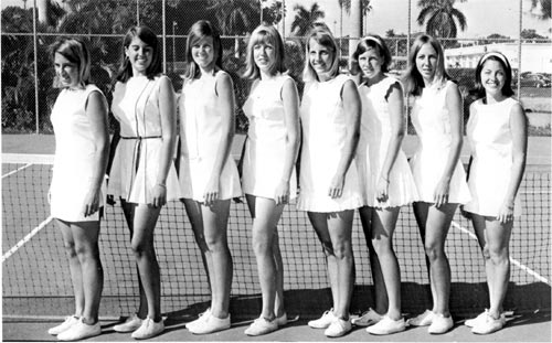 Palm Beach High School 1967 girls tennis team